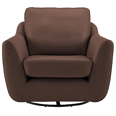 G Plan Vintage The Sixty Seven Leather Swivel Chair Capri Leather Oak